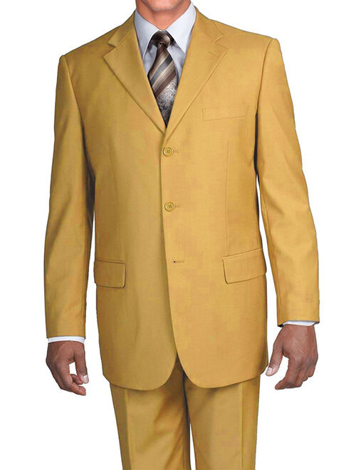 Men's 3 Button Single Breasted Dress Suits, 14 Colors