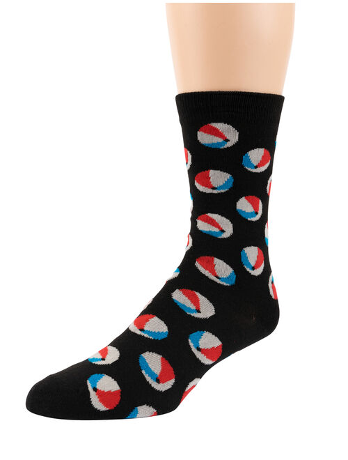 Men's Colorful Dress Socks - Fun Patterned Funky Crew Socks For Men - 12 Pack