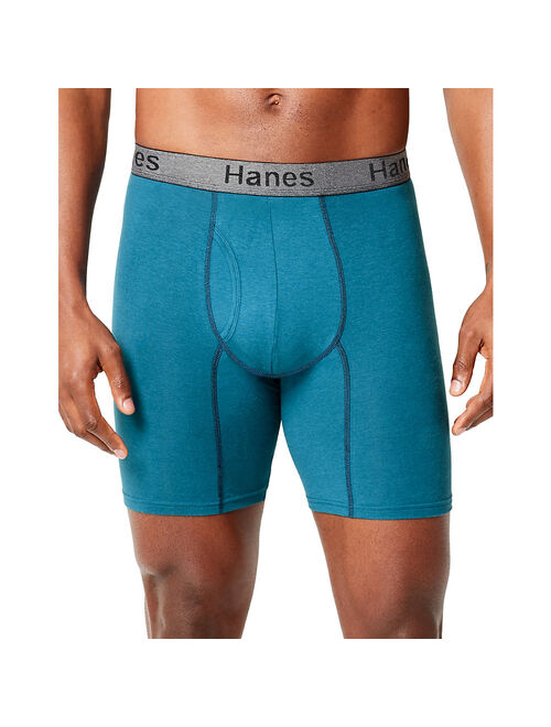 Hanes Men's Comfort Flex Fit Ultra Soft Cotton Stretch Long Leg Boxer Briefs 3-Pack - CFFLC3