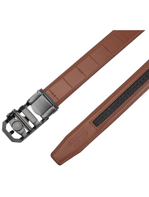 Gallery Seven Mens Ratchet Belts Leather - Automatic Buckle - Men Dress Belt