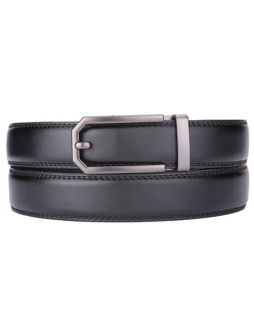 Gallery Seven Mens Ratchet Belts Leather - Automatic Buckle - Men Dress Belt