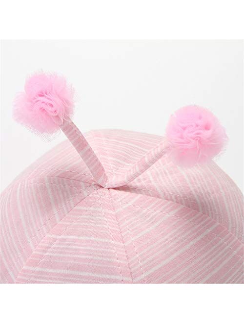 Antenna Baby Fisherman Hat Princess Cute Sunhat Children's Hat Spring and Autumn Thin Mesh Yarn Hat Suitable for Baby Outdoor Holiday Travel