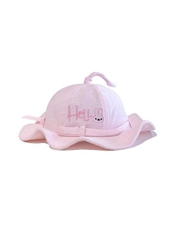 XINGZHE09 Sun hat, 2019 New, Wide-Brimmed hat, Foldable, Baby Cotton Cute Fisherman hat, Baby Sun hat Child hat (Color : Blue)