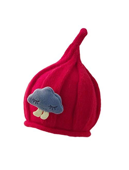 Soft Warm Knitted Baby Hat，Kids Stretchy Hats Onion-Domed Elf Felt Hat Outdoors Cap (Color : Orange, Size : 1-4 Years)