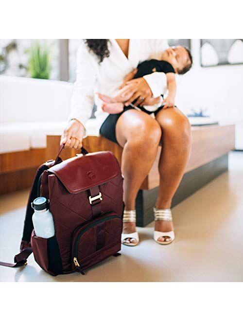 Paperclip JoJo Plus - Diaper Bag Backpack - Eco Friendly - Large - Multifunctional - Burgundy