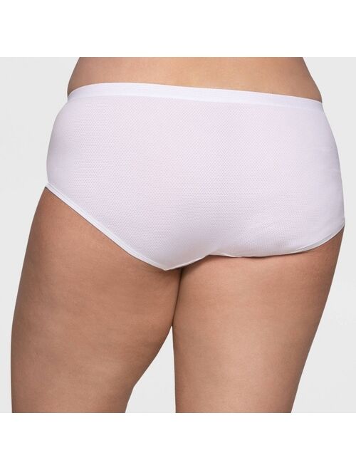 Fit for Me Women's Plus Underwear White Cotton Briefs, 6-Pack