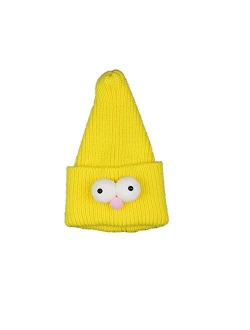 Fashion Winter Warm Lined Cartoon Knitted Hat Infant Toddler Kids Beanie Hat Girls Boys. Styling (Color : Black)