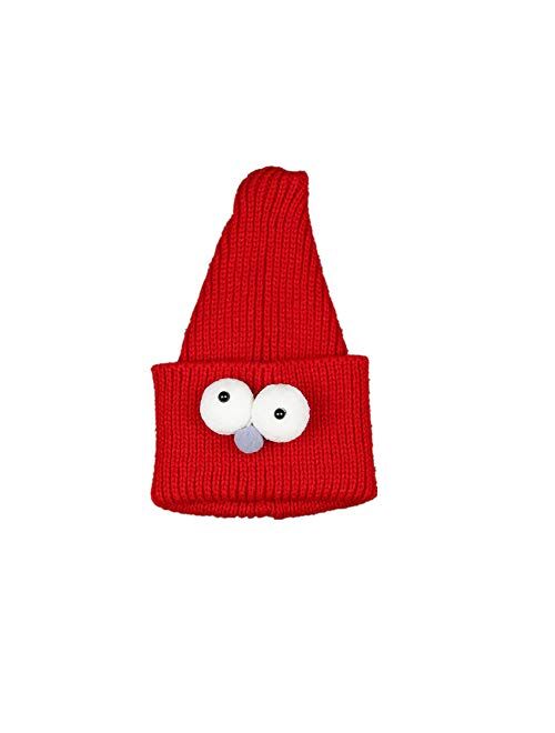 Fashion Winter Warm Lined Cartoon Knitted Hat Infant Toddler Kids Beanie Hat Girls Boys. Styling (Color : Black)