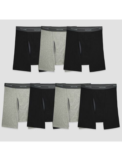 Fruit of the Loom Men's Boxer Briefs - Black/Gray