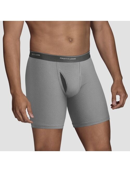 Fruit of the Loom Men's Boxer Briefs - Black/Gray