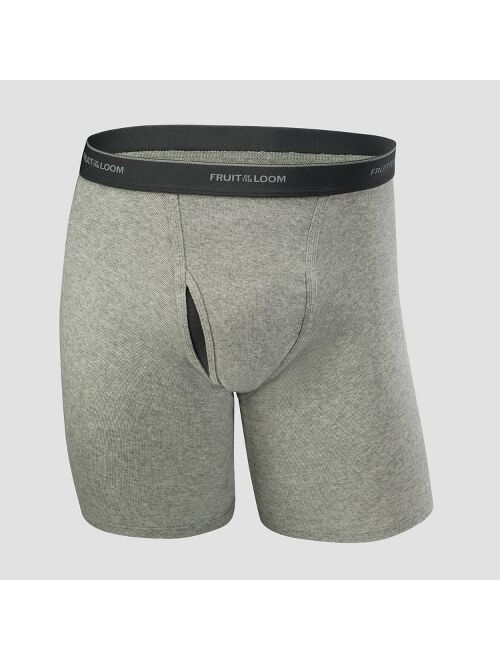 Fruit of the Loom Men's Boxer Briefs - Black/Gray