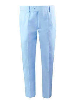 Boys' First Class Slim Fit Trousers Dress Pants Gently Tapered Flat Front - Presented by Baby Muffin