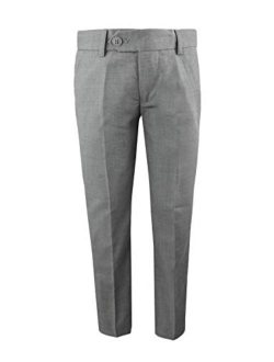 Boys' First Class Slim Fit Trousers Dress Pants Gently Tapered Flat Front - Presented by Baby Muffin