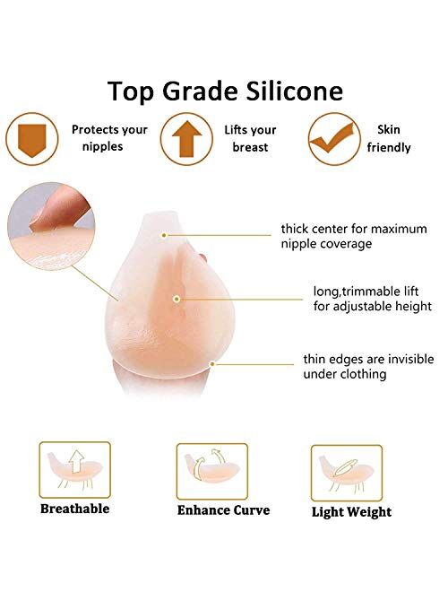 Silicone Lift Bra for Women, Reusable Silicone Covers, Invisible Bra