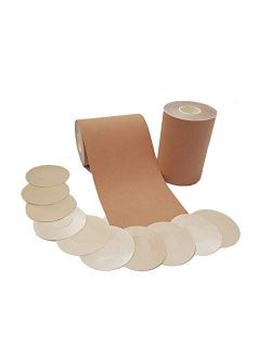 Buy HighOh Breast Lift Tape, Adhesive Push Up 3 Inches Wide Boob Tape, Invisible Backless Sticky Push Up Bra, A-G (DDDD) Cup, with Nipple Covers  Nude online