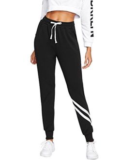 Women's Causal Drawstring Waist Yoga Active Workout Long Pant with Pocket