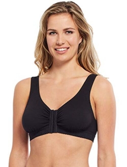 Carole Martin Full-Freedom Front Closure Bra, Perfect Wireless Cotton Sleep Bras for Women