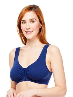 Carole Martin Full-Freedom Front Closure Bra, Perfect Wireless Cotton Sleep Bras for Women