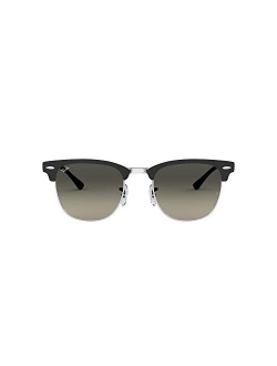 Rb3716 Clubmaster Metal Square Sunglasses