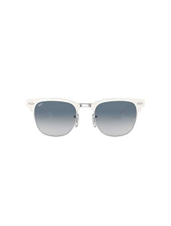 Rb3716 Clubmaster Metal Square Sunglasses