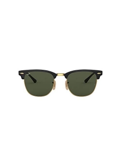 Rb3716 Clubmaster Metal Square Sunglasses