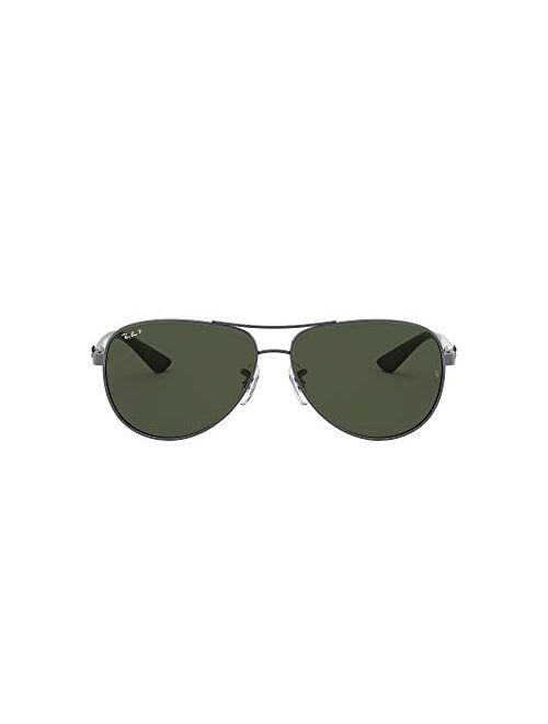 Ray-Ban Men's Rb8313 Carbon Fiber Double Brow Bar Pilot Aviator Sunglasses