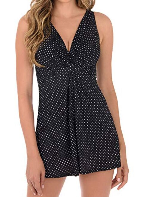 Miraclesuit Women's Swimwear Must Have Marais Tummy Control Soft Cup One Piece Swimdress