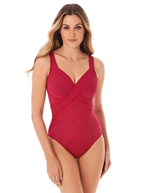 Miraclesuit Women's Swimwear Rock Solid Revele Sweetheart Neckline Underwire Bra One Piece Swimsuit