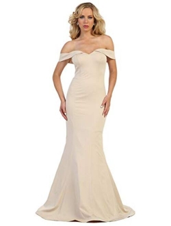 Formal Dress Shops Inc. FDS1547 Mermaid Prom Evening Simple Gown