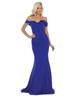 Formal Dress Shops Inc. FDS1547 Mermaid Prom Evening Simple Gown