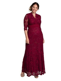 Kiyonna Women's Plus Size Screen Siren Lace Evening Gown