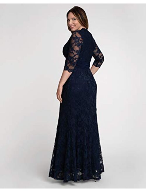 Kiyonna Women's Plus Size Screen Siren Lace Evening Gown