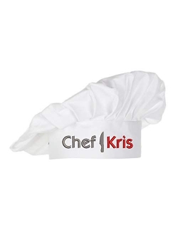 Embroidered Chef Toque Hat with Custom Name a Great Gift Adult Premium Quality