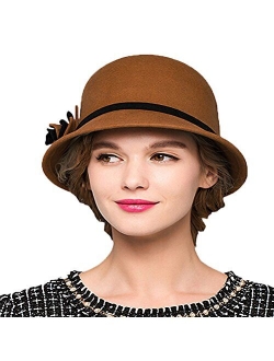 Maitose Women's Bow Wool Felt Bucket Hat