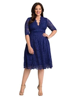 Kiyonna Women's Plus Size Special Occasion Mademoiselle Lace Cocktail Dress