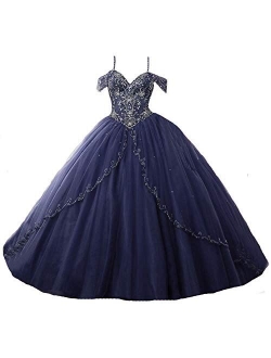 BanZhang Women's Dresses 2019 Prom Sweet 16 Ball Gown Off The Shoulder B365