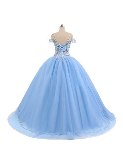 BanZhang Women's Dresses 2019 Prom Sweet 16 Ball Gown Off The Shoulder B365