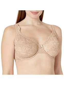 Women's Curvy Signature Lace Unlined Underwire Bra with Added Support