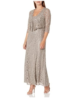 Women's Long Lace Jacket Dress