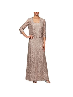 Women's Long Lace Jacket Dress