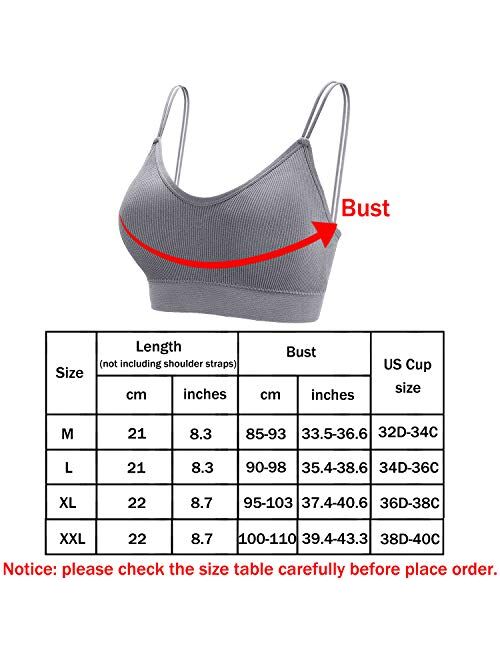 BQTQ 5 Pcs V Neck Tube Top Bra Padded Camisole Bra for Women Seamless Bralettes