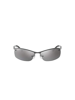 Men's Rb3183 Metal Rectangular Sunglasses