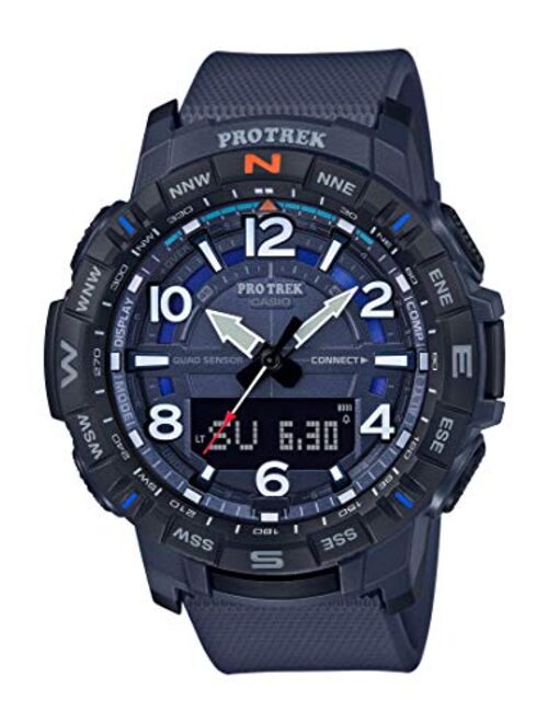 Casio Men's Pro Trek Bluetooth Connected Quartz Sport Watch with Resin Strap, 22.2