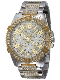 SILVER-TONE CRYSTAL CHRONO-LOOK DIAL Watch