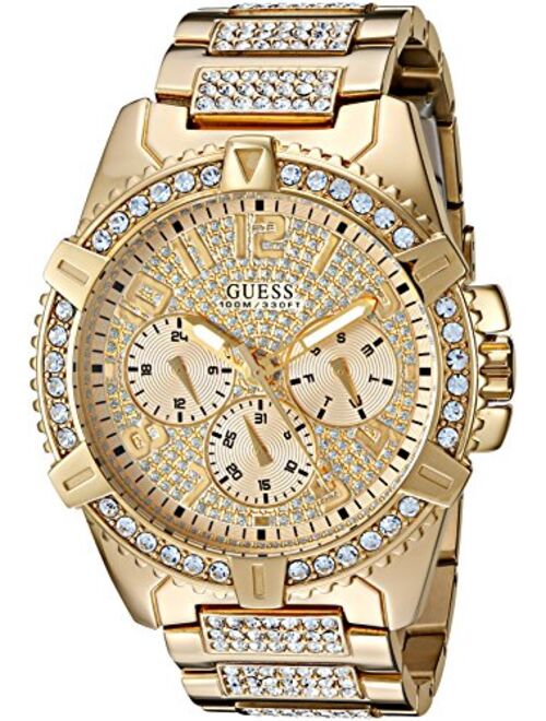 Guess SILVER-TONE CRYSTAL CHRONO-LOOK DIAL Watch