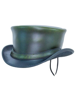 American Hat Makers Hampton Leather Top Hat for Men and Women — Handcrafted
