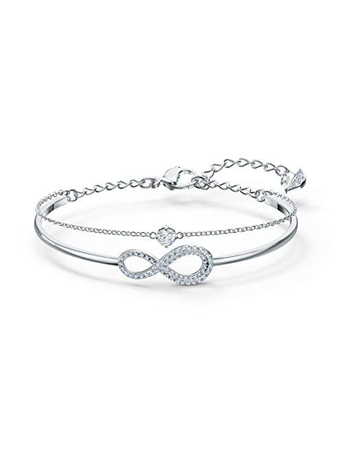 SWAROVSKI Infinity Collection Women's Infinity Jewelry Collections, Rhodium Finish, Rose Gold Tone Finish, Clear Crystals