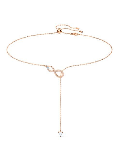 SWAROVSKI Infinity Collection Women's Infinity Jewelry Collections, Rhodium Finish, Rose Gold Tone Finish, Clear Crystals