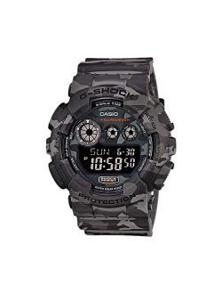 Men's XL Series G-Shock Quartz 200M WR Shock Resistant Resin Color: Grey Camo (Model GD-120CM-8CR)