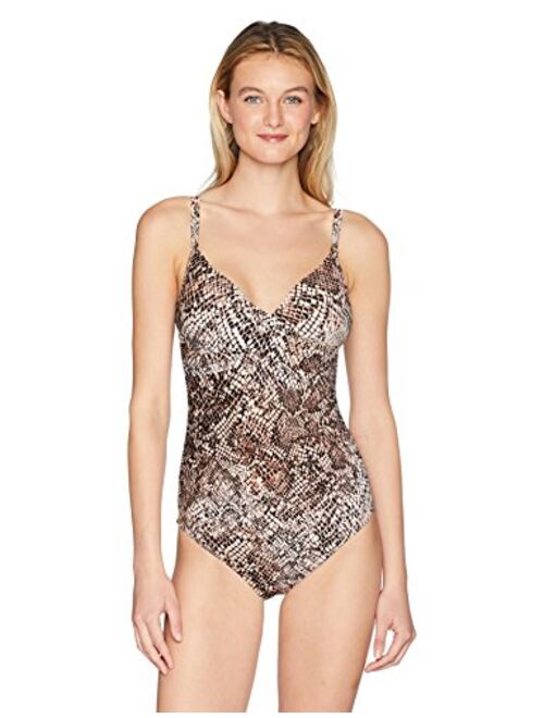 Calvin Klein Women's One Piece Swimsuit with Tummy Control